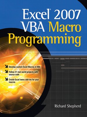 cover image of Excel 2007 VBA Macro Programming